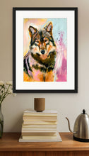 Load image into Gallery viewer, Edda Davila - She Wolf- Wolf pink Painting 22”x30”, Wall Art, Edda Davila, Atrium 916 - Sacramento.Shop