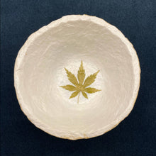 Load image into Gallery viewer, Paper Zen Designs - Small Maple Gold/White Paper Mache Pulp Bowl, Home Decor, Paper Zen Designs, Sacramento . Shop