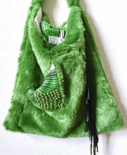 Load image into Gallery viewer, Grace Yip Designs- Oscar the Grouch Fuzzy tote, Bags, Grace Yip Designs, Atrium 916 - Sacramento.Shop
