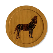 Load image into Gallery viewer, Nurelle Creations Wolf Bamboo Coaster, Kitchen & Dishware, Nurelle Creations, Atrium 916 - Sacramento.Shop