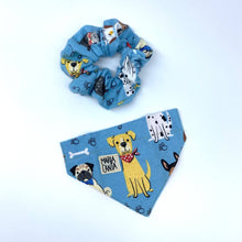 Load image into Gallery viewer, Maria Canta - Dogs on Blue Dog Bandana, Fashion, Maria Canta, Atrium 916 - Sacramento.Shop
