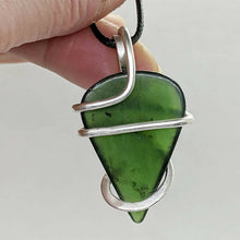 Load image into Gallery viewer, Arcane Moon Sterling Silver Wrapped Nephrite Jade Pendant, Jewelry, Arcane Moon, Atrium 916 - Sacramento.Shop
