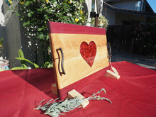 Load image into Gallery viewer, WCS Designs- Serving/Charcuterie board with Red Heart inlay, Wood Working, WCS Designs, Atrium 916 - Sacramento.Shop