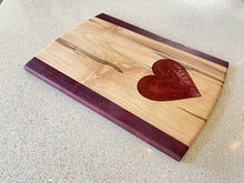 Load image into Gallery viewer, WCS Designs- Ambrosia Maple Charcuterie board with Red Heart, Kitchen & Dishware, WCS Designs, Atrium 916 - Sacramento.Shop