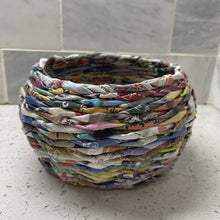 Load image into Gallery viewer, Paper Zen Designs - Medium Paper Weaved Round Container, Home Decor, Paper Zen Designs, Atrium 916 - Sacramento.Shop
