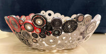Load image into Gallery viewer, Paper Zen Designs - Red, Black, and White Recycle Paper Bowl 10.5”, Home Decor, Paper Zen Designs, Atrium 916 - Sacramento.Shop
