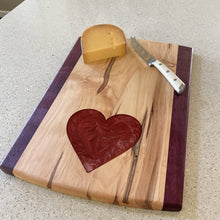 Load image into Gallery viewer, WCS Designs- Ambrosia Maple Charcuterie board with Red Heart, Kitchen & Dishware, WCS Designs, Atrium 916 - Sacramento.Shop
