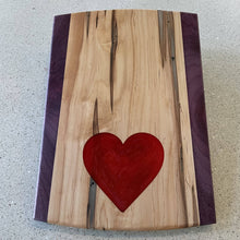 Load image into Gallery viewer, WCS Designs- Ambrosia Maple Charcuterie Board w/red heart, Kitchen & Dishware, WCS Designs, Atrium 916 - Sacramento.Shop