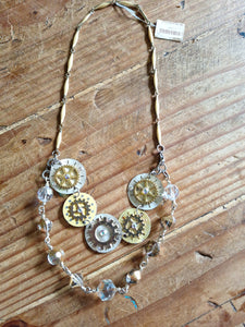 Joyce Pierce - Watch Dial and Crystal Necklace, Jewelry, Joyce Pierce, Atrium 916 - Sacramento.Shop