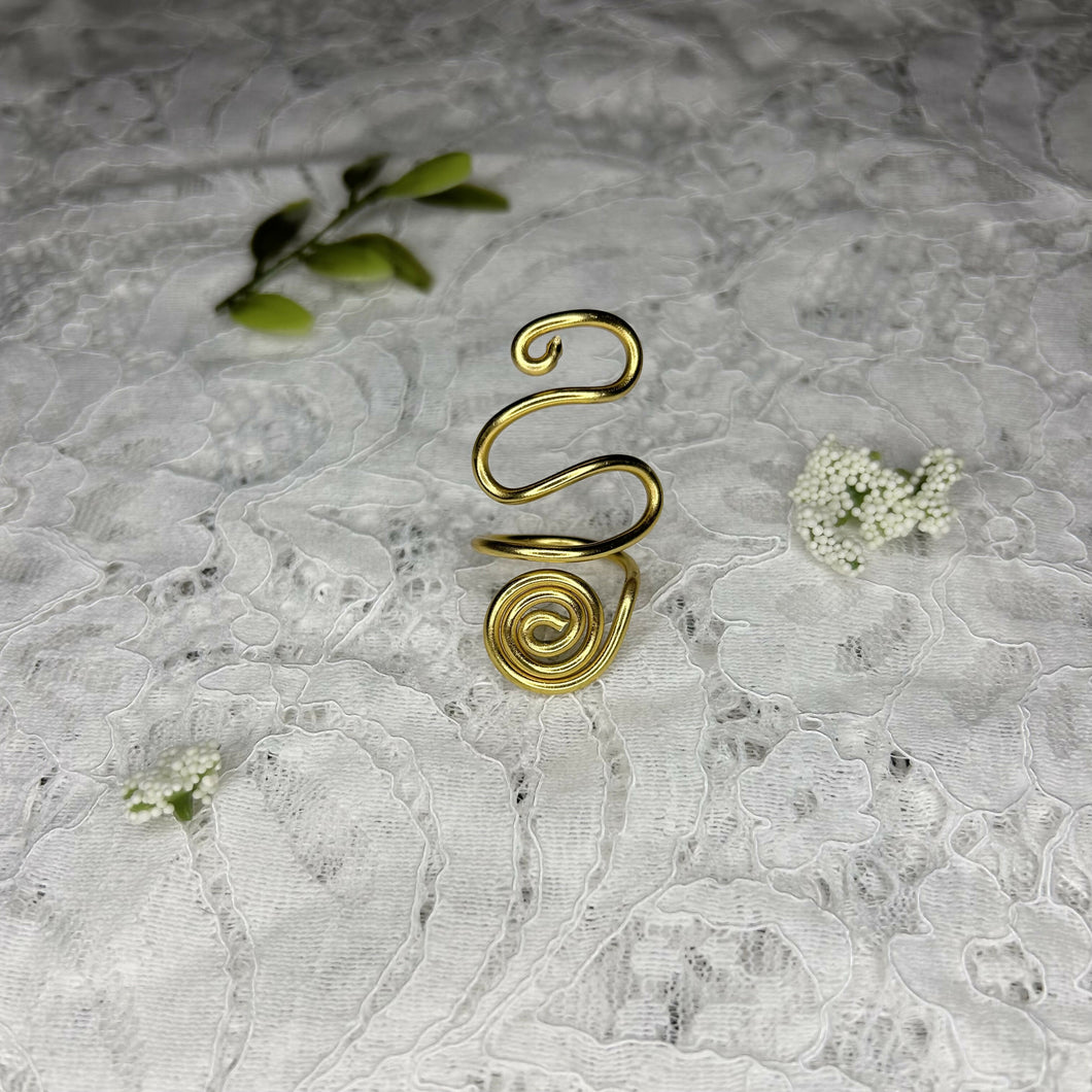 Kiss My Craft - Gold Swirl Adjustable Ring, Jewelry, Kiss My Craft, Atrium 916 - Sacramento.Shop