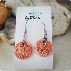 Island Girl Art - Natural Stone Earrings - Clay Pendant, Jewelry, Island Girl Art by Rhean, Atrium 916 - Sacramento.Shop