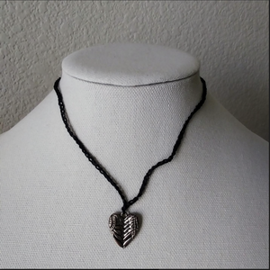 Creations by Jennie J Malloy- Assorted Embossed Metal Heart Necklaces