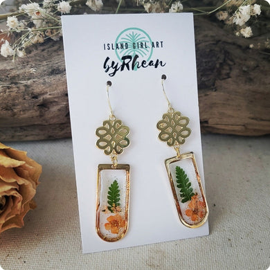 Island Girl Art - Pressed Flower Earrings -, Jewelry, Island Girl Art by Rhean, Atrium 916 - Sacramento.Shop