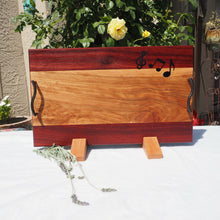 Load image into Gallery viewer, WCS Designs - Serving/Charcuterie board with Music Notes, Wood Working, WCS Designs, Atrium 916 - Sacramento.Shop

