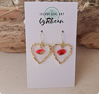 Island Girl Art - Pressed Flower Earrings -, Jewelry, Island Girl Art by Rhean, Atrium 916 - Sacramento.Shop