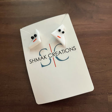 Shmak Creations - Halloween Ghost Earrings, Glasswork, Shmak Creations, Atrium 916 - Sacramento.Shop