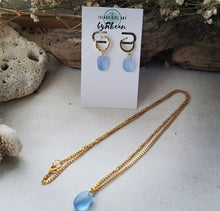 Load image into Gallery viewer, Island Girl Art - Seaglass Earrings and Necklace- Gold Filled, Jewelry, Island Girl Art by Rhean, Atrium 916 - Sacramento.Shop
