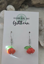 Load image into Gallery viewer, Island Girl Art - Upcycled Earrings - Fall PumpkinEarrings
