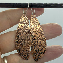 Load image into Gallery viewer, Arcane Moon - Copper Earrings [Large Wings]
