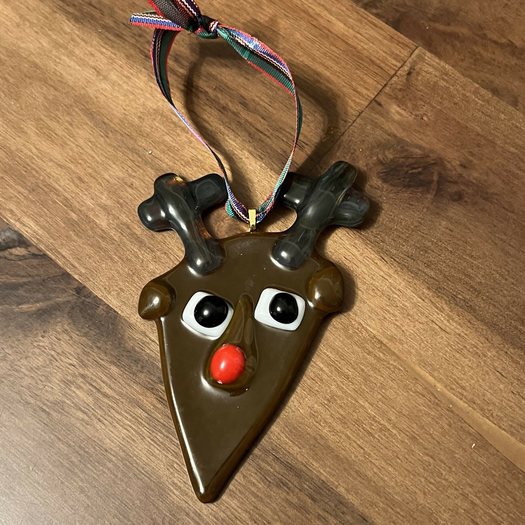 Shmak Creations - Glass Reindeer Ornament