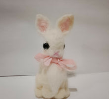Load image into Gallery viewer, nestneedlesandknots - Felted Bunny - Pink Ribbon, Crafts, Nestneedlesandknots, Atrium 916 - Sacramento.Shop

