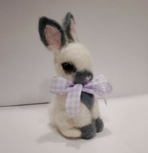 Load image into Gallery viewer, nestneedlesandknots - Felted Bunny - White gray paws and ears, Crafts, Nestneedlesandknots, Atrium 916 - Sacramento.Shop
