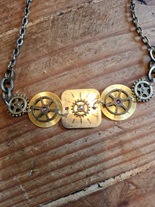 Joyce Pierce - 5 Goldtone Watch Dial Necklace, Jewelry, Joyce Pierce, Atrium 916 - Sacramento.Shop