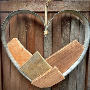 Enchanted Wood Goods - Wine Barrel Heart Wood Landscape