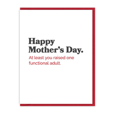 Spacepig Press - Mom Functional Adult | Letterpress Mother's Day Card, Greeting Cards, Spacepig Press, Atrium 916 - Sacramento.Shop