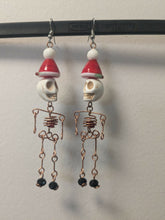 Load image into Gallery viewer, Stone Turner Creations - Santa Skeleton Earrings
