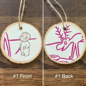 Enchanted Wood Goods - Storybook Ornaments - Harold and the Purple Crayon