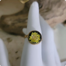 Load image into Gallery viewer, Island Girl Art - Preserved Flower Ring - Yellow, Jewelry, Island Girl Art by Rhean, Atrium 916 - Sacramento.Shop
