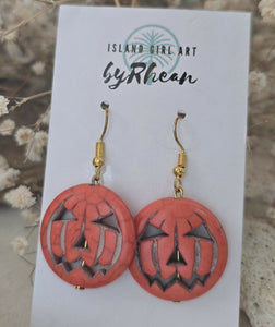 Island Girl Art - Upcycled Earrings - Halloween Earrings