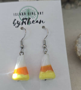 Island Girl Art - Upcycled Earrings - Halloween Earrings
