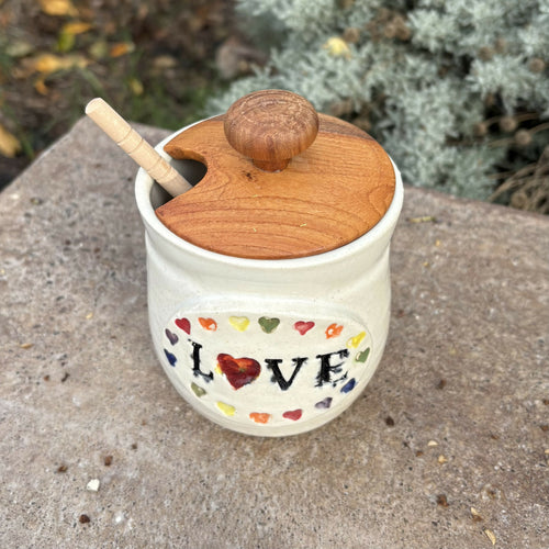 Angie Talbert Studios - Honey Jar Rainbow Love, Ceramics, Angie Talbert Studios, Atrium 916 - Sacramento.Shop