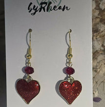 Load image into Gallery viewer, Island Girl Art - Heart Earrings
