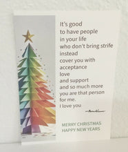 Load image into Gallery viewer, Persevere and Create - Poetry Card - LGBTQ Christmas, Greeting Cards, Persevere and Create, Atrium 916 - Sacramento.Shop
