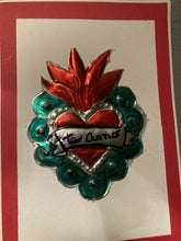 Load image into Gallery viewer, Maggie Devos - 5x7 Painted Tin Heart Card
