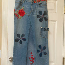 Load image into Gallery viewer, Maggie Devos-Boho Skirt-Floral patchwork-Size 14M, Fashion, Maggie Devos, Atrium 916 - Sacramento.Shop
