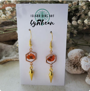 Island Girl Art - Pressed Flower Earrings -, Jewelry, Island Girl Art by Rhean, Atrium 916 - Sacramento.Shop