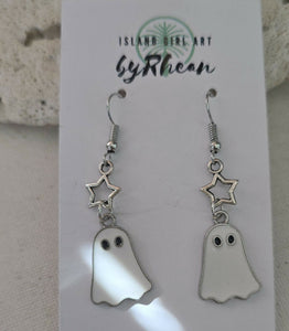 Island Girl Art - Upcycled Earrings - Halloween Earrings