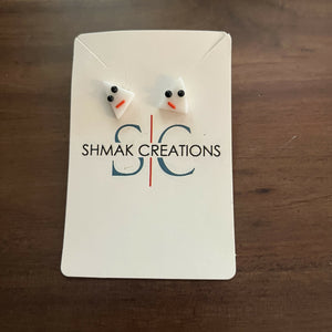 Shmak Creations - Halloween Ghost Earrings, Glasswork, Shmak Creations, Atrium 916 - Sacramento.Shop