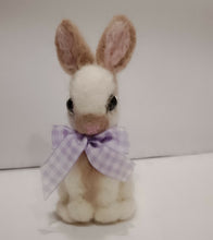 Load image into Gallery viewer, nestneedlesandknots - Felted Bunny - Purple Ribbon, Crafts, Nestneedlesandknots, Atrium 916 - Sacramento.Shop
