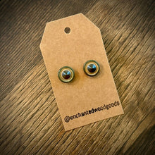 Load image into Gallery viewer, Enchanted Wood Goods - Vintage Button Earrings 3/8", Jewelry, Enchanted Wood Goods, Atrium 916 - Sacramento.Shop
