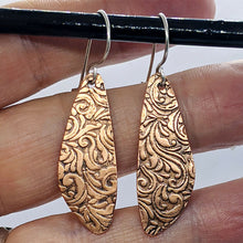 Load image into Gallery viewer, Arcane Moon - Copper Earrings [Small Wings]
