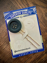 Load image into Gallery viewer, Enchanted Wood Goods - Vintage Button Hairpins, Jewelry, Enchanted Wood Goods, Atrium 916 - Sacramento.Shop
