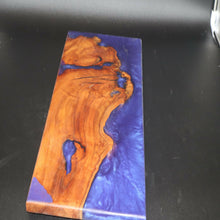 Load image into Gallery viewer, Lake Forest Woodworks - Cottonwood Burl and Purple Epoxy Charcuterie Board (Purple Rain)
