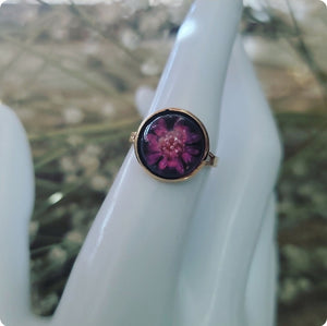 Island Girl Art - Preserved Flower Ring - Pink, Jewelry, Island Girl Art by Rhean, Atrium 916 - Sacramento.Shop