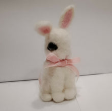 Load image into Gallery viewer, nestneedlesandknots - Felted Bunny - Pink ribbon, Crafts, Nestneedlesandknots, Atrium 916 - Sacramento.Shop
