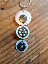 Load image into Gallery viewer, Joyce Pierce - 3 Watch Dial Pendant with Green Crystals, Jewelry, Joyce Pierce, Atrium 916 - Sacramento.Shop
